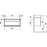 Тумба под раковину LAUFEN CASE FOR PALACE 90x38 белый глянцевый 4.0125.2.075.475.1